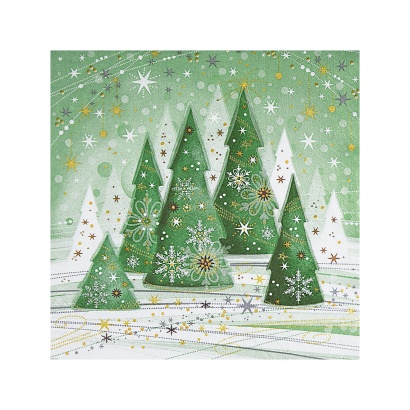 Ubrousky 33 x33 cm, Zimní krajina Ubrousky 33 x33 cm, Zimní krajina