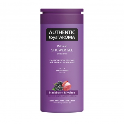 AUTHENTIC toya AROMA – sprchový gel Blackberry & Lychee
