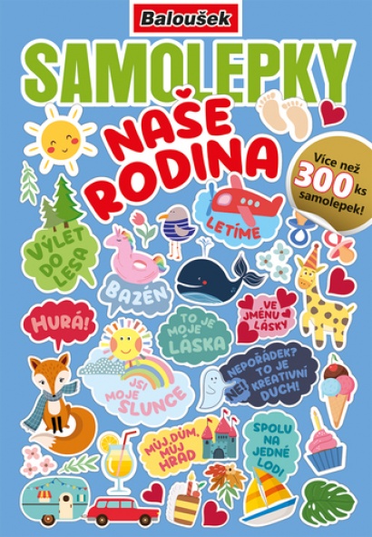 Samolepkový sešit Naše rodina A5 16 stran 300 samolepek